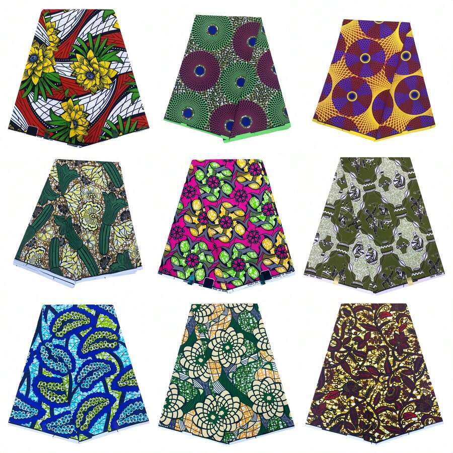 超优质柔软非洲蜡染布 蜡染安卡拉肯特涤纶材质 3 码/6 码尼日利亚风格 Pagne Tissu 批发