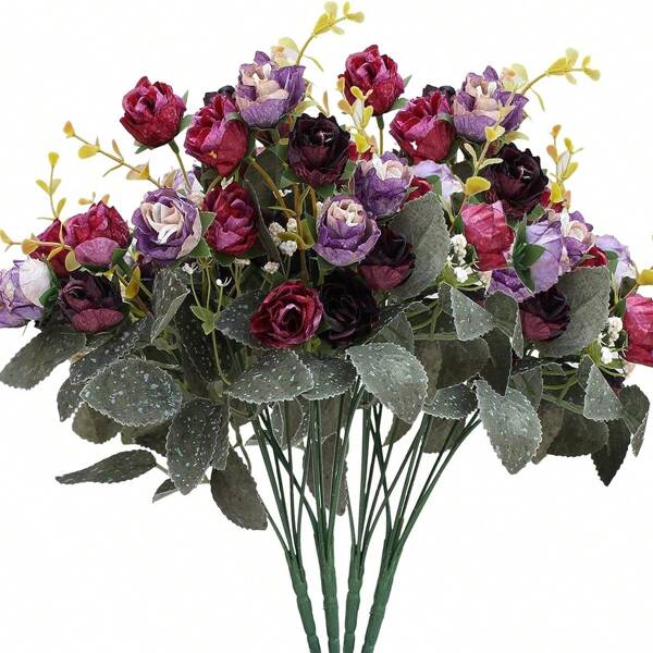 1PC/3PCS/30PCS Artificial Flowers Rose Bouquets Hydrangea Peony Valentine's Day Gifts Birthday Party Decorations Wedding Flower Baskets Bride Holding Flowers Home Furnishings Dining Rooms Bedrooms Windowsills Vases For Decorations New Year Decorations Outdoor Gardens Start Of School Season