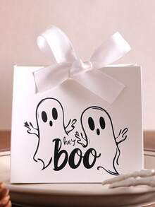 5pcs/Set Kotak Hadiah Mini Hantu BOO dengan Pita Hitam, Cocok untuk Menyimpan Permen Halloween, Cokelat, dan Hadiah Kecil, Desain Hantu Lucu, Cocok untuk Dekorasi Halloween dan Penggunaan Natal - beraneka warna - View 13