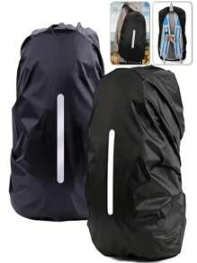 Capa de Chuva para Mochila 15-70L, Capa de Proteção Dobrável e À Prova d'Água para Mochila de Viagem, com Faixa Refletiva, para Acampamento, Caminhada e Montanhismo Ao Ar Livre
