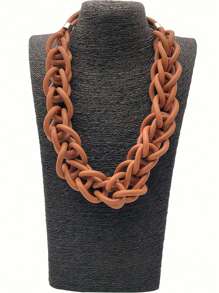 MARLIWOO 1pc Handmade Gothic Style Necklace, Fashion Punk Party Accessory - Multicolor - View 7