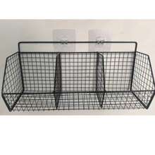1pcWall Mounted Kitchen Storage Basket - Versatile Hanging Organizer Rack For Vegetables, Garlic, Onions - Durable Metal Shelf Bin - Ideal For Small Kitchen And Bathroom Storage Without Battery, Made Of Other Materials