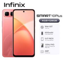 Infinix SMART 10 Plus 4GB+128GB 6000mAh 长效电池手机 6.67 英寸 120Hz AMOLED 显示屏 300% 超大音量 双扬声器 IP64 防水 触摸传输 NFC 文件共享 18W 快速充电 6000mAh 大容量电池手机圣诞礼物 送给家人的完美礼物 智能手机 - 寶石紅 - 查看 2