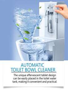 5/12/16 Piezas de Tabletas Efervescentes Automáticas para Limpieza de Inodoro, Tabletas Efervescentes Automáticas para Desodorizar y Descalar Inodoros