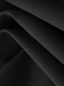 1件青少年女童圆领字母印花拼接撞色宽松卫衣，长袖套头衫，返校季，毕业季 - 黑色 - 查看 7