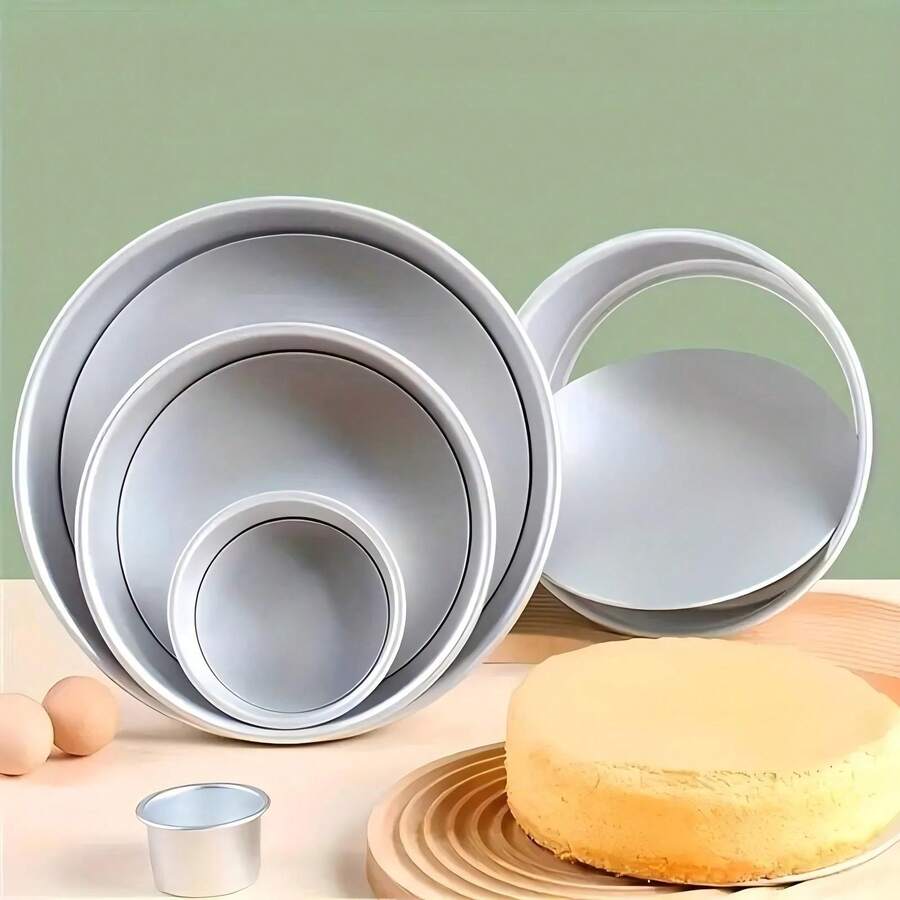 1 pieza/3 piezas/4 piezas Set, Molde para hornear pastel esponjoso perfecto, Molde para hornear pastel mousse, Molde para hornear pastel de aluminio antiadherente, Molde para tartas y postres, Herramienta de cocina esencial para hornear, Ideal para hornear en casa, Halloween, Navidad y ocasiones de cumpleaños.