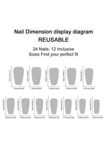 24pcs Short Ballet Style Fake Nails, Glitter Ombre White Nail Wraps, Full Cover Removable Manicure Set For Women, Suitable For Party, Prom, Everyday Wear