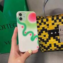 Funda de teléfono de silicona con fragancia de manzana Matcha de primavera para Apple 16, 15Pro, 14, 13 Mate, 12 Suave, 11 Femenina