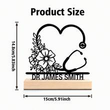 1pc Personalized Custom Name Heart Shaped Stethoscope/Bicycle/Camera/Guitar Wooden Sign Doctor Traditional Wall Mounted No Electricity Required Unique Personalized Bedroom Decor Handmade Durable Universal Perfect Christmas Gift Mother's Day Gift Father's Day Gift Wedding Gift Birthday Gift Housewarming Gift,Home & Living,Haunt Your Home,Souvenirs,Reusable,Adorable,High-Quality