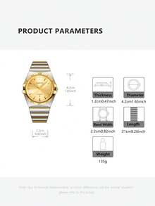 男士钢带夜光日历设计，商务风格奢华时尚全自动机械表 - 均碼 - 查看 8