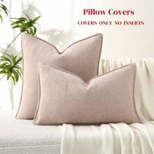 1 Peça Capa de Almofada Rosa Empoeirado em Chenille com Design Elegante, Almofadas Decorativas Macias e Luxuosas para Sofá, Cama e Decoração do Lar, Capas de Almofada de Natal