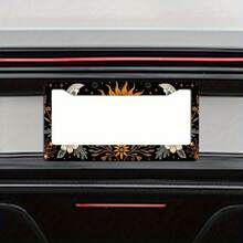 1 Piece 6.3x 12.2inch (16x 31cm ) Metal License Plate Frame Cover Floral Sun And Moon Front License Plate Frame Car License Plate, Car Exterior,It Can Add A Stylish Personality To Your Car,Funny License Plate Frame, License Plate Frames 2 Pack, Motorcycle License Plate Frame. - 1 件商品 - 查看 8