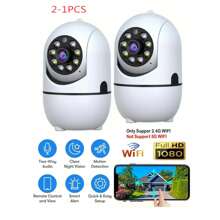 1 pezzo/2 pezzi Telecamera di sorveglianza intelligente HD 1080P, telecamera senza fili WIFI 2.4G, monitor intelligente per bambini con rilevamento automatico, accesso remoto da dispositivo mobile, audio bidirezionale, visione notturna a infrarossi, adatto per casa, bambini, anziani e animali domestici, alimentato tramite USB