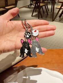 1pc Metal Pet Rottweiler Bulldog Dog Keychains Man Car Key Ring Tag Key Men Best Friend S Car Accessories Bag Charm Backpack For School Cute Goth Y2k Halloween Accessories Teachers Day Christmas Gift Ideas Bag Accessories Lanyards With Id Holder Car Accessories Bag Charms - Multicolor - View 10
