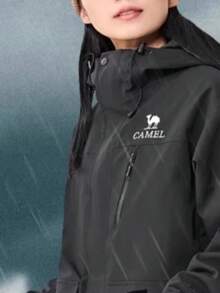 CAMEL CROWN Áo khoác trượt tuyết 3 trong 1, áo khoác leo núi giữ ấm, trang phục đi bộ đường dài trên tuyết chống thấm nước. - Bóng đen ma quái - Xem 4