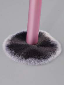 4pcs Long Handle Makeup Brush Set With Powder Foundation Blush Eye Shadow Brushes, Includes Pink Storage Pouch - Multicolor - View 7