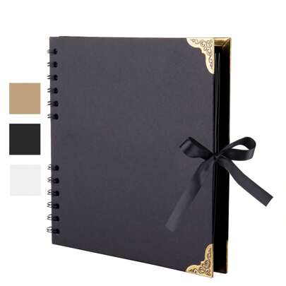 Scrapbook Photo Albums, 60 Pages DIY Scrapbook Album Hardcover Kraft Paper Scrap Book Photo Albums, 30 Sheets Memory Book, Ideal For Your Scrapbooking Albums, Art & Craft Projects, Wedding And Anniversary Family,For School Supplies,Back To School