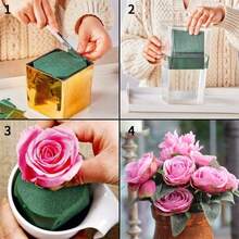 LOMIMOS 20PCS 3'' Wet Round Floral Foam BricksFlorist Block Flower Arrangement Supplies For Craft Project Spring Decoration - 4*8cm - Xem 5