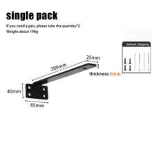 1 Juego de Soportes de Estantes de Hierro Fundido de Alta Resistencia Soportes de Estantes Flotantes Soportes en L Invisibles de 4MM de Grosor para Soporte de Estantes - 8 pulgadas blancas - Ver 9
