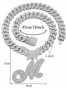 2 pièces Pendentif lettre papillon scintillant pour femmes, chaîne en alliage de zinc plaquée de rhinestones AAA chatoyants. Bijou parfait pour les fêtes, anniversaires, Noël, la Saint-Valentin et le port quotidien - Idée de cadeau pour maman, Fête des mères