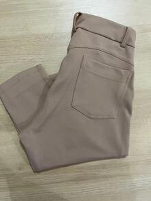 K2b Pants 24h Shipping Black With Back Pocket Riding Thick High Level Fabric IMMEDIATE SHIPPING - 乾枯玫瑰色 - 查看 2