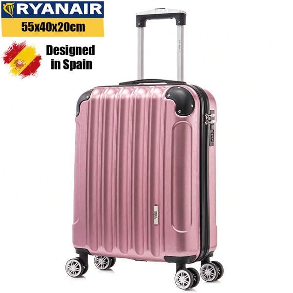 Valiză de cabină 55x40x20cm (44L) din policarbonat - Capacitate maximă - Lacăt încorporat - 20 inci - Negru/Albastru/Argintiu/Bleumarin/Galben/Mentă/Auriu roz/Roșu