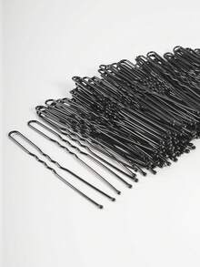 150/100/50个黑色7厘米/2.76英寸U型发夹，适用于女孩和女士浓密头发造型、发髻固定、发型设计、发饰、头部饰品 - 黑色7cm - 查看 5