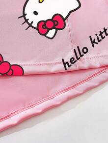 Sanrio Women's Hello Kitty Print,Girl Lotus Leaf Edge Small Flying Sleeve Milk Silk,Pink Pajamas,Cute Sleep Dress,Hollow Out, Exposed Waist,Bag Hip Skirt,Babydolls,Sexy Lingerie,Sexy Lingerie Dress