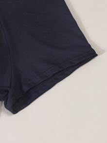 Men's Black Simple Fashion Butt Progress Bar Printed Comfortable Breathable Elastic Everyday Boxers - Blue - View 6