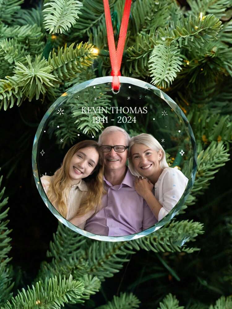 定制圣诞树装饰品，个性化文字和照片，汽车内后视镜装饰品，圣诞礼物，星形烟花雪花装饰品，个性化圣诞装饰品，多功能，装饰性强，精致，时尚，色彩缤纷，现代，定制，送给她的理想礼物，茶室，家居，花园，办公室，周年纪念，秋季装饰，办公室装饰，优雅生活 - 無色 - 查看 8