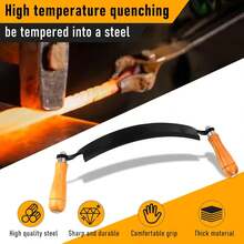 8IN Draw Knife – Heavy Duty Curved & Straight Blade,Durable Bark Peeling Tool For Hardwood/Softwood,Trusted By Woodworkers,7986316 - 青檸色 - 查看 6