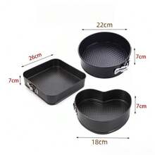 Juego de moldes cuadrados desmontables para tartas (4 pulgadas-11 pulgadas, aproximadamente 10,2 cm-28 cm), con fondo desmontable para facilitar la limpieza, moldes antiadherentes para tartas de queso, aptos para tartas de queso y horneado de tartas de queso, en múltiples tamaños, artículo esencial para el hogar - Estilo cuadrado - Ver 19