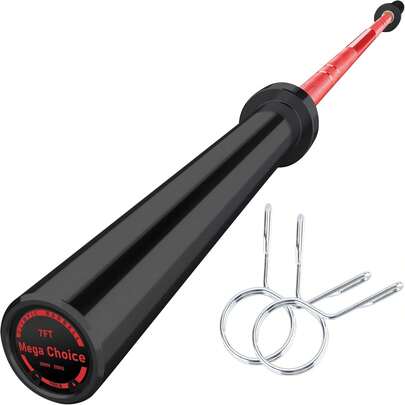 Barbell, 7FT/4FT Weight Bar For Weightlifting And Powerlifting 45lb, Weightlifting, Squat, Deadlift, Bench Press, Curl, Overhead Press Bar For 1500lbs/700lbs/500lbs Capacity, Weight Bar Fit 2" Standard Weights