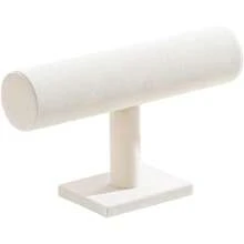 Soporte en forma de T para exhibir pulseras, relojes y joyería. Organizador de pared para vender y mostrar pulseras, relojes y accesorios para el cabello, color beige