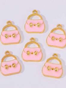 10 件/包卡通风格锌合金油滴 DIY 珠宝饰品，适用于配饰、手袋、钥匙扣、吊坠 - 手提包 - 查看 9