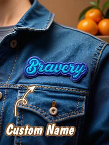 Custom Embroidered Name Patches,Custom You Name Personalized Name, Versatile Name Patch,Personalized Iron On/Sew On Patch For Jackets, Mom Gifts Custom Embroidered Name Patches,Ideal Gifts For Him,Ideal Gifts For Her,Her,Boyfriend,Girlfriend,Family,Friends,Classmate, Bestie,Applies To Diy Patch For Jackets, Hats,Backpack, Pants,Jacket Vest Costume Badge,Back To School - Màu be - Xem 2