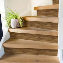 SUPSTICKER 1卷黄橡木纹楼梯贴纸，自粘耐磨PVC材质，即撕即贴，家居装饰美化贴纸，尺寸41.73x6.97英寸，贴纸，墙贴，乙烯基贴纸，家居装饰，春季装饰，焕新家居，Rama装饰贴纸，生日毕业礼物，地板砖，自粘地板砖，即撕即贴地板砖，客厅装饰，卧室装饰，厨房装饰