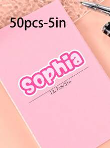 100/50/20/10/1 Pc Customized Name Personalized Stickers - Cartoon Font - Colorful And Variegated Personalized Laptop Stickers, Water Bottle Name Stickers - Suitable For Holiday Gifts, Daily Decorations, Notebook Stickers, Candy Baking Packaging Bag Decorations, School Supplies, Back To School, Multi-Functional, Ornamental, Reusable, Modern, Colorful, Cute, Vintage, Cartoon, Kawaii, Custom, Personalized, Unique, Customized, Workers, Clients, Students, For Business/Work/ Office, For School, Desert Fall Cozy