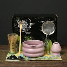 1pc/4pcs/7pcs Ceramic Matcha Tea Set, Includes Matcha Bowl, Matcha Whisk, Matcha Cup, Matcha Spoon, For Brewing Matcha, Making Desserts & Beverages, Japanese Style Gift Box Packaging, Song Dynasty Matcha Mixing Tool Set, Holiday/Back To School Gift Set - Multicolor - View 9