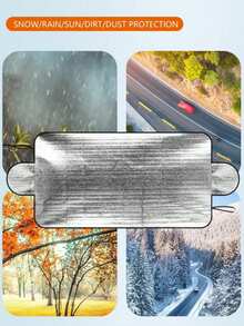 Easypie Selection 1 Piece Car Windshield Winter And Summer Dual-Purpose Sun Protection Sunshade, Snow Protection Sunshade, Anti-Frost And Snow, Universal Type 200*70 Cm
