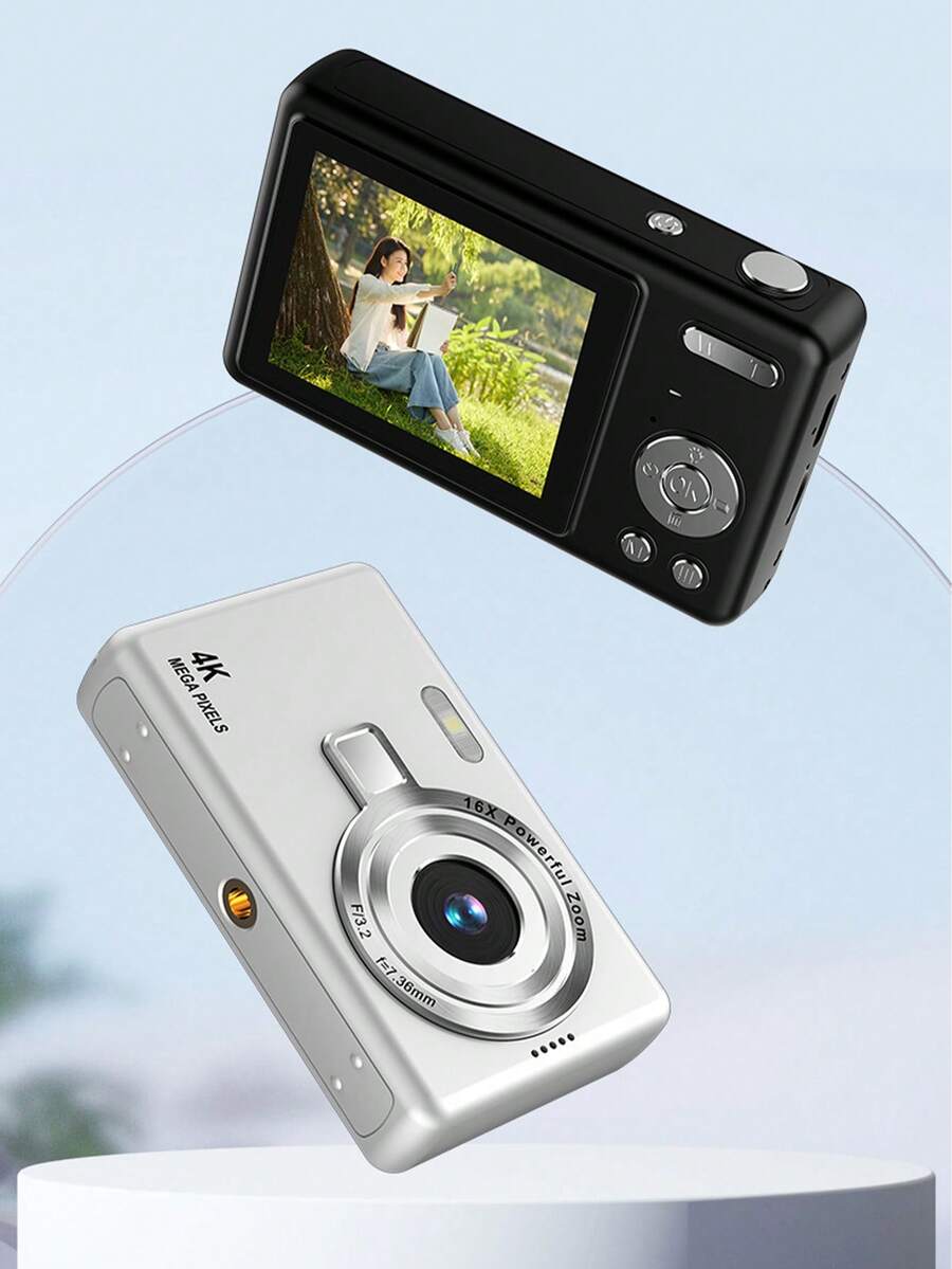 1 Pc CCD HD 48 Million Pixels, 2.7K HD Video,4K Mega Pixels,16x Zoom Digital Camera Entry-Level Mini Card Machine, Including 32G Memory Card + Card Reader