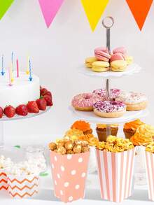 48PCS/24PCS/12PCS/1PC/Mini Popcorn Boxes For Party Black Popcorn Bags Cardboard Popcorn Cups Disposable Snack Candy Popcorn Containers For Christmas Movie Nights Birthday Wedding - Multicolor - View 10