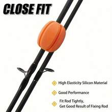 6 件套硅胶鱼竿支架套装，配有多功能绑带、硅胶鱼竿架、轻型鱼竿收纳盒、5 槽鱼竿收纳配件、通用混色包