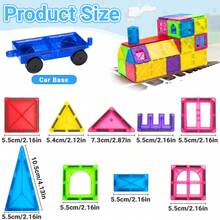 Magnetic Blocks, 40/64/100PCS Building Blocks, Magnets Building Set, STEM Construction Stacking Blocks & Montessori Learning Toy Gift For Kids 3+ Boys And Girls Preschool Kindergarden Toy, Mix Colors - Multicolor - View 8