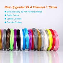 3米*20色PLA 3D打印耗材，总长度2362.2英寸，适用于3D打印笔DIY涂鸦绘画的替换耗材，生日、万圣节、圣诞节、感恩节的最佳礼物 - 彩色 - 查看 7