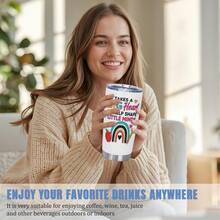 Teacher Tumbler - It Takes A Big Heart To Shape Little Minds, Inspirational Teacher Mugs, Teachers Appreciation Gifts Men Women - 20oz Teachers Appreciation Cup For Christmas Birthday Back To School, Best Gift - 白色 - 查看 4
