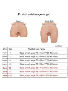 Butt And Hip Enhancing Silicone Panty, Natural Looking Unisex Thickened Sexy Padded Buttock Underwear, Faux Butt Shaping Tights, Crotch-Less Shorts, Seamless Silicone Shapewear Faux Panty