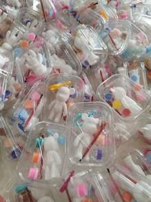 1 Set /5 Sets /10 Sets Of Fluid Bear Painting Sets, Hand-Painted Diy Graffiti Ornaments, Home Decoration, Thickened Plastic Materials, Creative Hand-Made Gifts, Suitable For: Home Decoration, Photography Props, Theme Party Graffiti DIY Materials, Parent-Child Game Painting Keychain Sets,Christmas.Bear Keychain