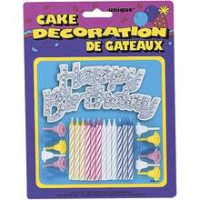 Elegnt Silver Cke Topper Nd 12 Birthdy Cndles Set 1 Pck  Qulity Nd EyeCtng Design Perfect For Celebns Nd Specil Ocns - Multicolor - View 3