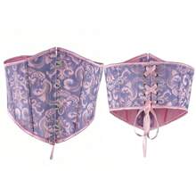 1 corset modelator de talie cu model jacquard pentru femei, modelator oversex cu curea dezosată, potrivit pentru purtare zilnică și Halloween
